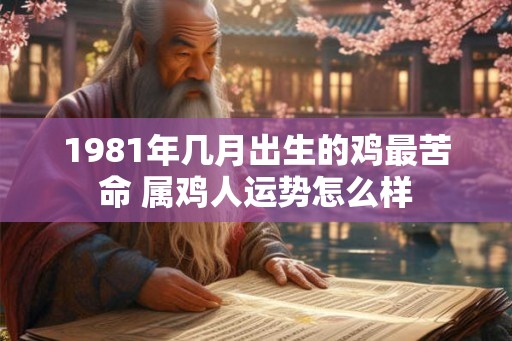 1981年几月出生的鸡最苦命 属鸡人运势怎么样