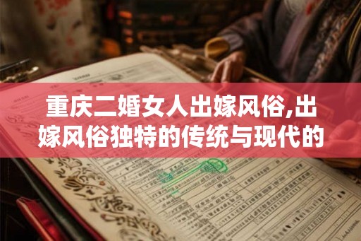 重庆二婚女人出嫁风俗,出嫁风俗独特的传统与现代的融合
