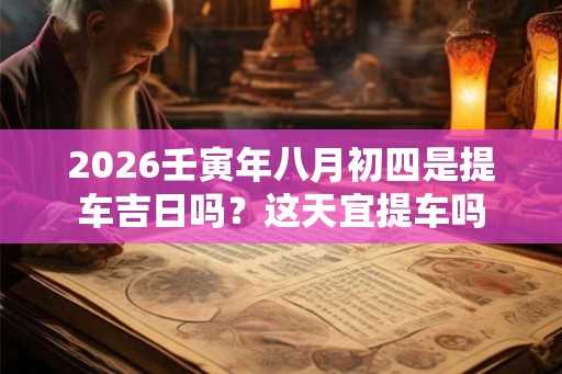 2026壬寅年八月初四是提车吉日吗？这天宜提车吗