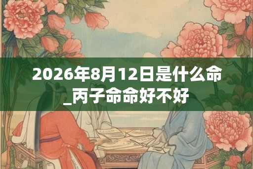 2026年8月12日是什么命_丙子命命好不好