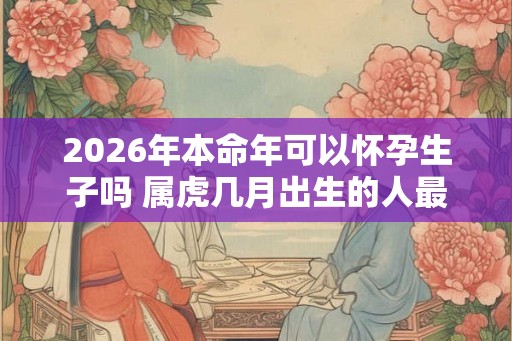 2026年本命年可以怀孕生子吗 属虎几月出生的人最好命 2026年本命年可以怀孕生子吗 属虎几月出生的人最好命