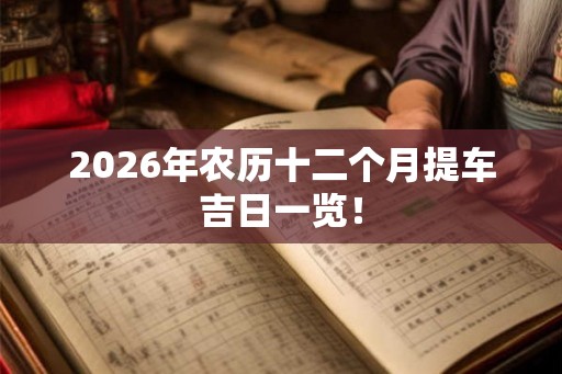 2026年农历十二个月提车吉日一览！