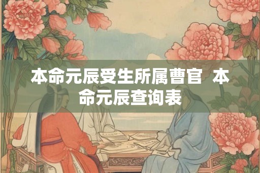 本命元辰受生所属曹官 本命元辰查询表 本命元辰受生所属曹官 本命元辰查询表