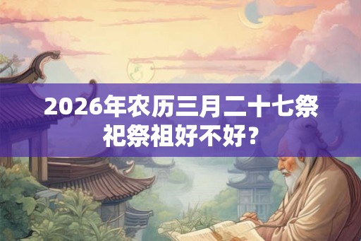 2026年农历三月二十七祭祀祭祖好不好？