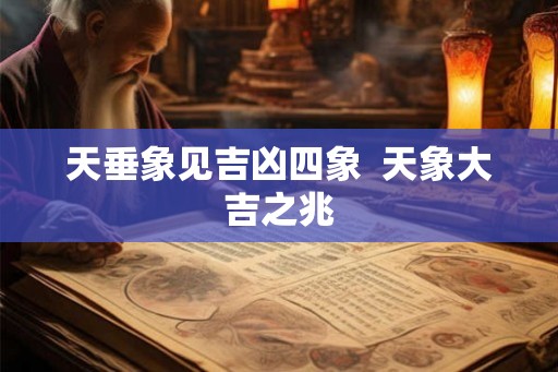 天垂象见吉凶四象  天象大吉之兆
