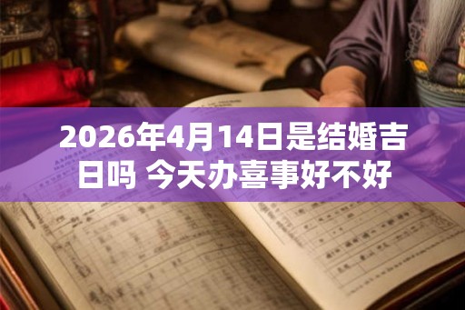 2026年4月14日是结婚吉日吗 今天办喜事好不好