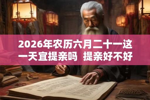 2026年农历六月二十一这一天宜提亲吗 提亲好不好 2026年农历六月二十一这一天宜提亲吗 提亲好不好