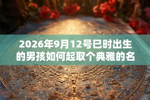 2026年9月12号巳时出生的男孩如何起取个典雅的名字,五行属什么 2026年9月12号巳时出生的男孩如何起取个典雅的名字,五行属什么