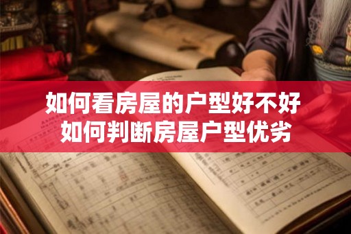 如何看房屋的户型好不好 如何判断房屋户型优劣