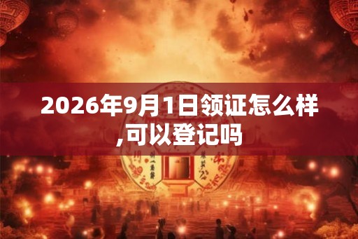 2026年9月1日领证怎么样,可以登记吗