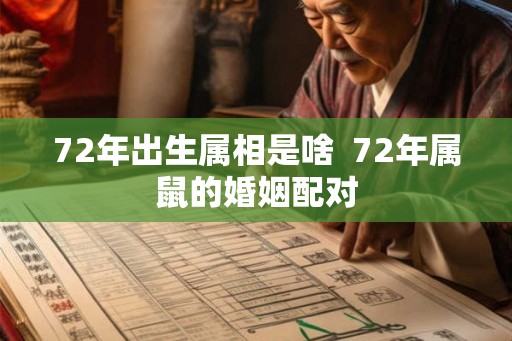 72年出生属相是啥  72年属鼠的婚姻配对