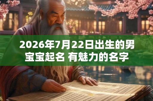 2026年7月22日出生的男宝宝起名 有魅力的名字 2026年7月22日出生的男宝宝起名 有魅力的名字