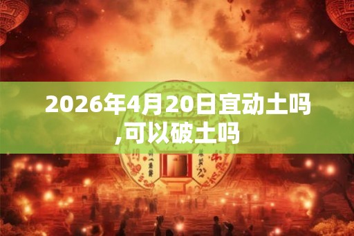 2026年4月20日宜动土吗,可以破土吗