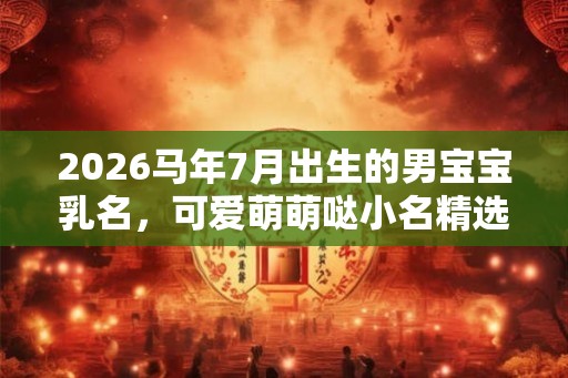 2026马年7月出生的男宝宝乳名,可爱萌萌哒小名精选大全! 2026马年7月出生的男宝宝乳名,可爱萌萌哒小名精选大全!
