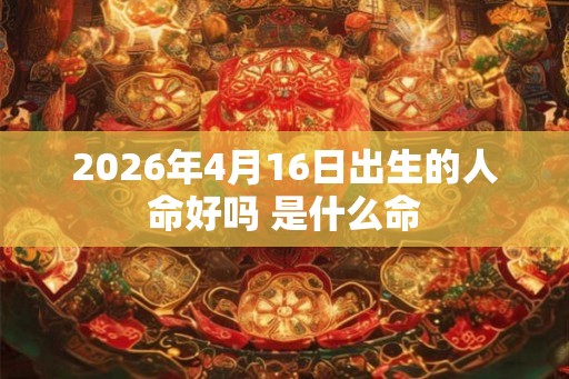 2026年4月16日出生的人命好吗 是什么命
