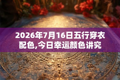 2026年7月16日五行穿衣配色,今日幸运颜色讲究