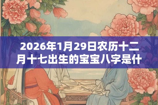 2026年1月29日农历十二月十七出生的宝宝八字是什么