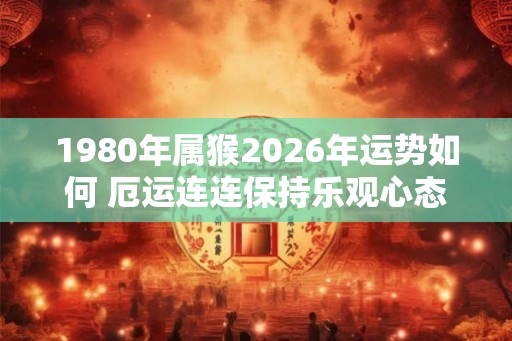 1980年属猴2026年运势如何 厄运连连保持乐观心态