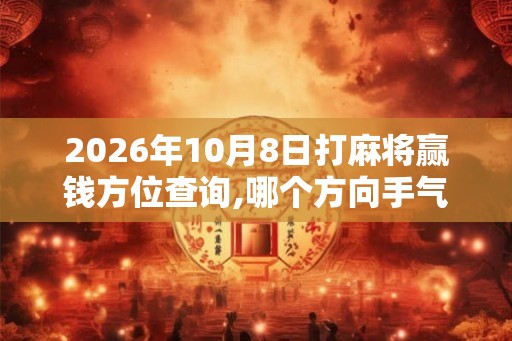 2026年10月8日打麻将赢钱方位查询,哪个方向手气佳 2026年10月8日打麻将赢钱方位查询,哪个方向手气佳