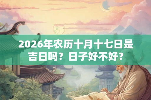 2026年农历十月十七日是吉日吗？日子好不好？