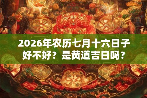 2026年农历七月十六日子好不好？是黄道吉日吗？
