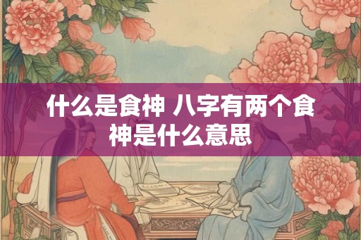 什么是食神 八字有两个食神是什么意思