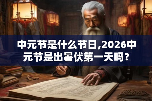 中元节是什么节日,2026中元节是出暑伏第一天吗? 中元节是什么节日,2026中元节是出暑伏第一天吗?
