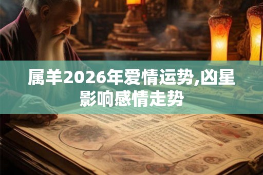 属羊2026年爱情运势,凶星影响感情走势 属羊2026年爱情运势,凶星影响感情走势