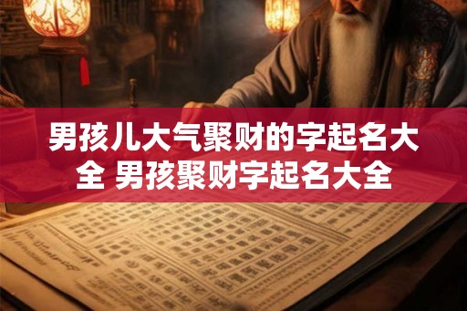 男孩儿大气聚财的字起名大全 男孩聚财字起名大全