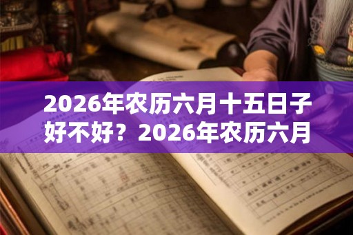2026年农历六月十五日子好不好？2026年农历六月十五黄历查询
