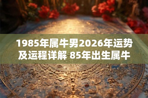 1985年属牛男2026年运势及运程详解 85年出生属牛人2026全年每月运势男性