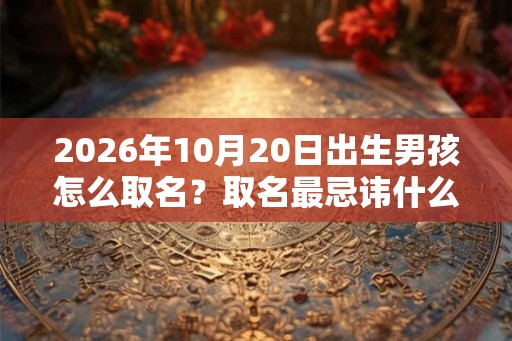 2026年10月20日出生男孩怎么取名？取名最忌讳什么？