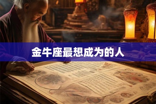 金牛座最想成为的人