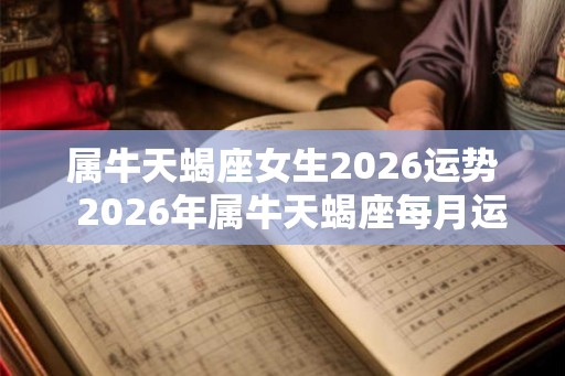 属牛天蝎座女生2026运势  2026年属牛天蝎座每月运势