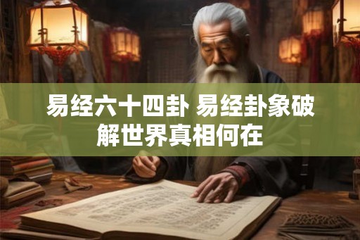 易经六十四卦 易经卦象破解世界真相何在