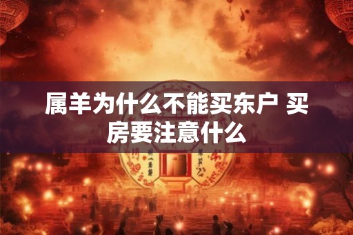 属羊为什么不能买东户 买房要注意什么