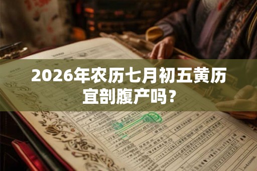 2026年农历七月初五黄历宜剖腹产吗？