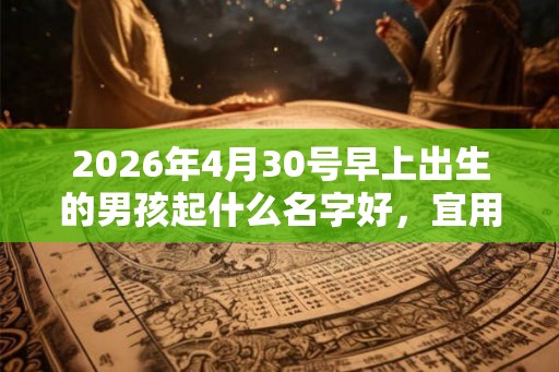 2026年4月30号早上出生的男孩起什么名字好，宜用哪些名字呢？
