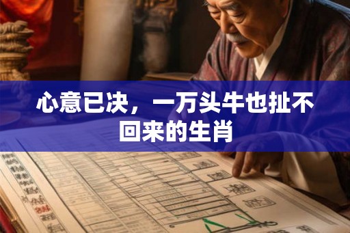 心意已决，一万头牛也扯不回来的生肖