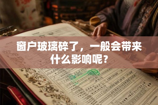 窗户玻璃碎了，一般会带来什么影响呢？