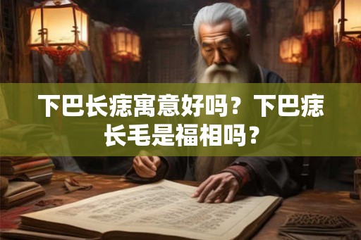 下巴长痣寓意好吗？下巴痣长毛是福相吗？
