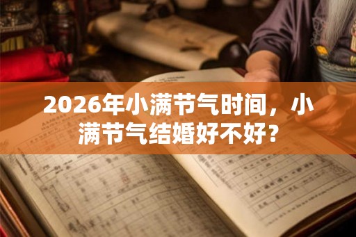 2026年小满节气时间，小满节气结婚好不好？