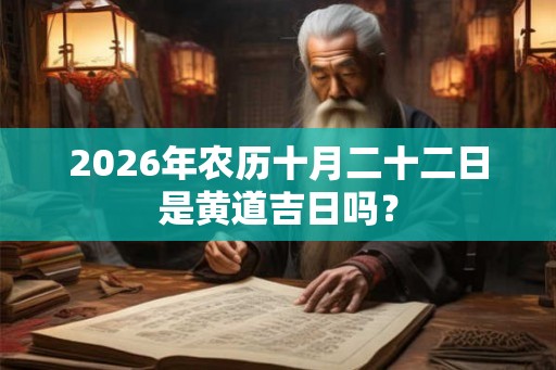 2026年农历十月二十二日是黄道吉日吗？