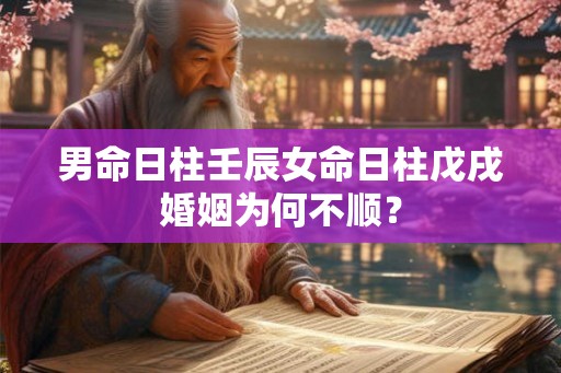 男命日柱壬辰女命日柱戊戌婚姻为何不顺? 男命日柱壬辰女命日柱戊戌婚姻为何不顺?