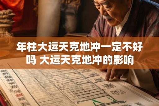 年柱大运天克地冲一定不好吗 大运天克地冲的影响