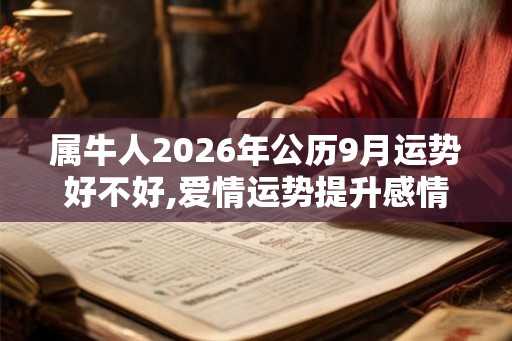 属牛人2026年公历9月运势好不好,爱情运势提升感情幸福