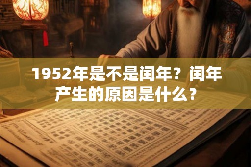 1952年是不是闰年？闰年产生的原因是什么？