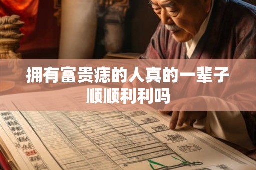 拥有富贵痣的人真的一辈子顺顺利利吗