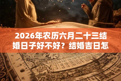2026年农历六月二十三结婚日子好不好？结婚吉日怎么选？