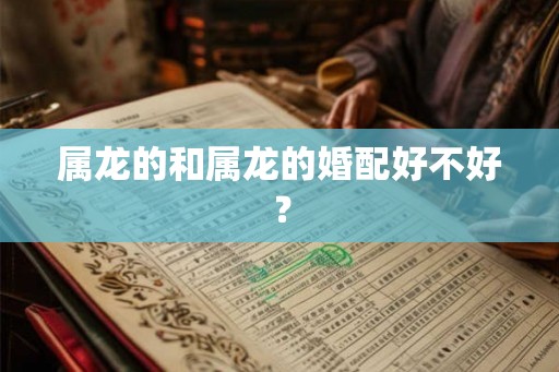 属龙的和属龙的婚配好不好？